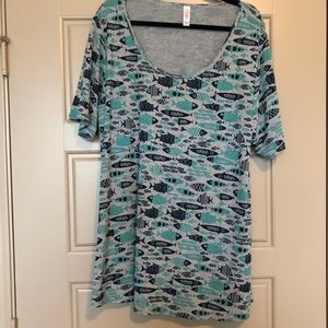 fun fish patterned lularoe perfect tee!